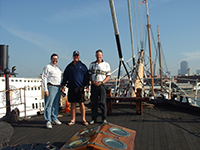 On the Balclutha at the historic ships on Hyde Pier